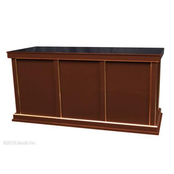 寺院仏具】頑丈な供物台 朱塗り 下須板付 <幅120cm 奥行45cm 高 寺院仏具】頑丈な供物台 朱塗り 下須板付 <幅120cm 奥行45cm 高