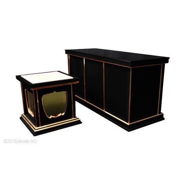 寺院仏具】椅子型密壇(登高座)4尺 朱塗り 2点セット 安心の国産品 木製