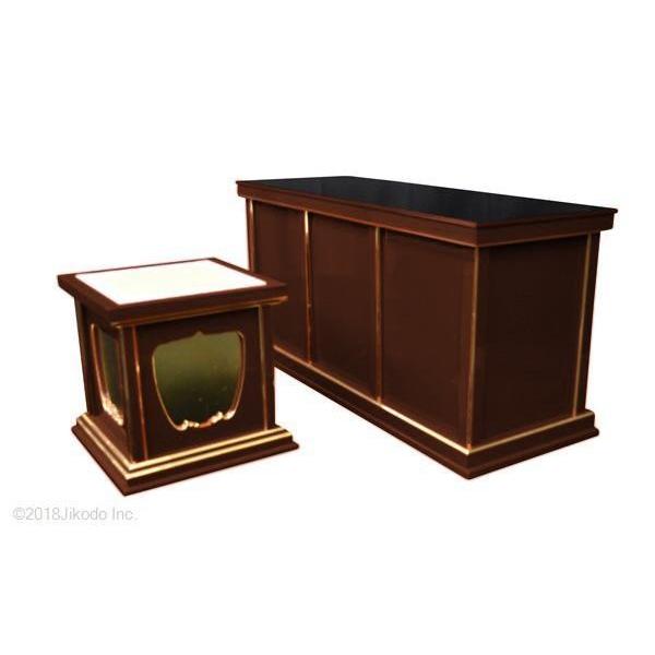 寺院仏具】椅子型密壇(登高座)4尺 潤み塗り 2点セット 安心の 寺院仏具】椅子型密壇(登高座)4尺 潤み塗り 2点セット 安心の