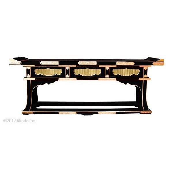 寺院仏具】 朱塗り 高級前机5尺(背低タイプ) 焼香机、導師机 寺院仏具】 朱塗り 高級前机5尺(背低タイプ) 焼香机、導師机