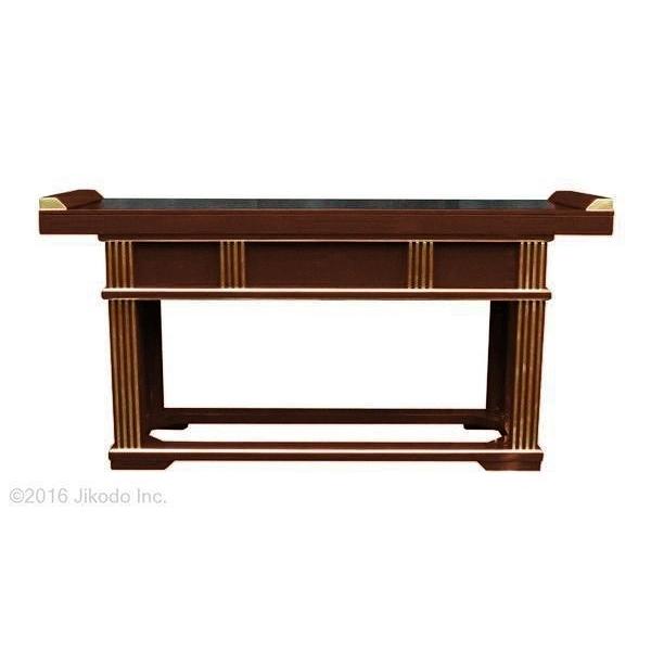 寺院仏具】 朱塗りオリジナル新型前机5尺 (幅150x高72x奥41 寺院仏具】 朱塗りオリジナル新型前机5尺 (幅150x高72x奥41