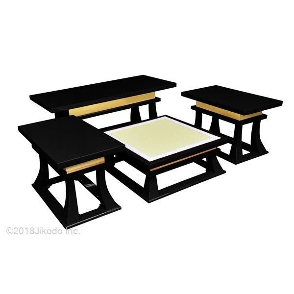 寺院仏具】金色塗り 慈光型の登高座セット(向机幅105cm) 国内 寺院仏具】金色塗り 慈光型の登高座セット(向机幅105cm) 国内
