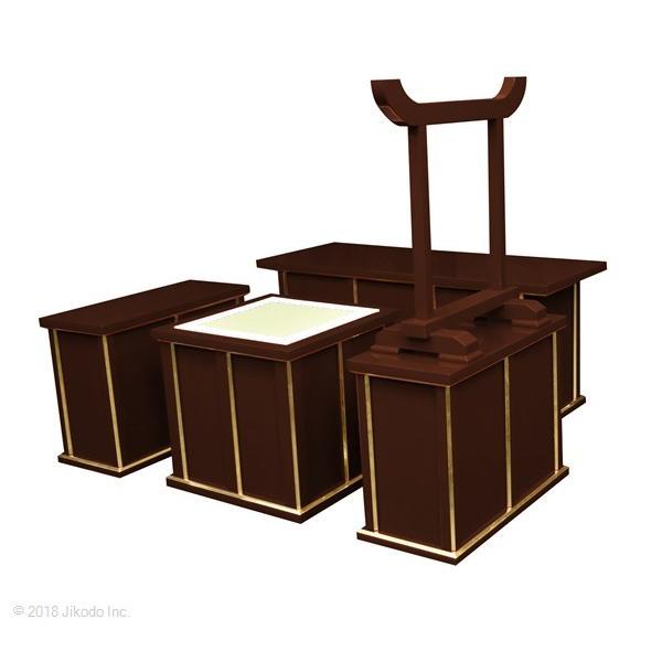 寺院仏具】潤み塗り 椅子式の折り畳み登高座3.5尺 磬台(ケイ台 寺院仏具】潤み塗り 椅子式の折り畳み登高座3.5尺 磬台(ケイ台