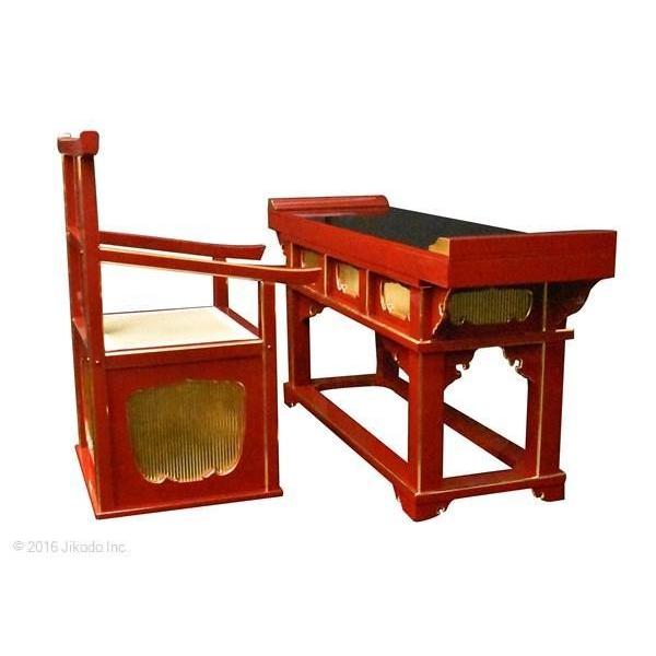 寺院仏具】黒塗り 前机と導師様用曲録の2点セット 安心の国内 寺院仏具】黒塗り 前机と導師様用曲録の2点セット 安心の国内