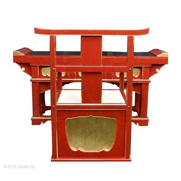 寺院仏具】朱塗り 前机と導師様用曲録の2点セット 安心の国内 寺院仏具】朱塗り 前机と導師様用曲録の2点セット 安心の国内