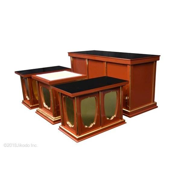 【寺院仏具】潤み塗り　椅子型密壇(登高座) 4尺 4点セット　安心の国内産自社製品(受注生産品)（商品番号10082u)_7