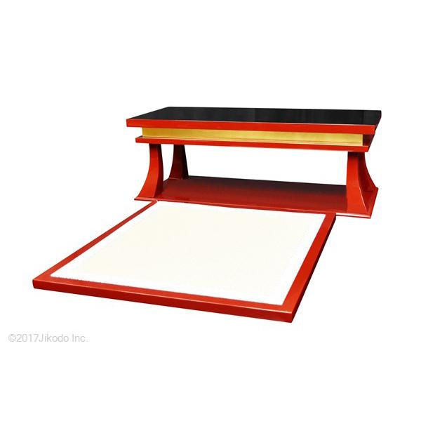寺院仏具】黒塗り 慈光型導師机と薄型礼盤セット 内陣用 国内 寺院仏具】黒塗り 慈光型導師机と薄型礼盤セット 内陣用 国内