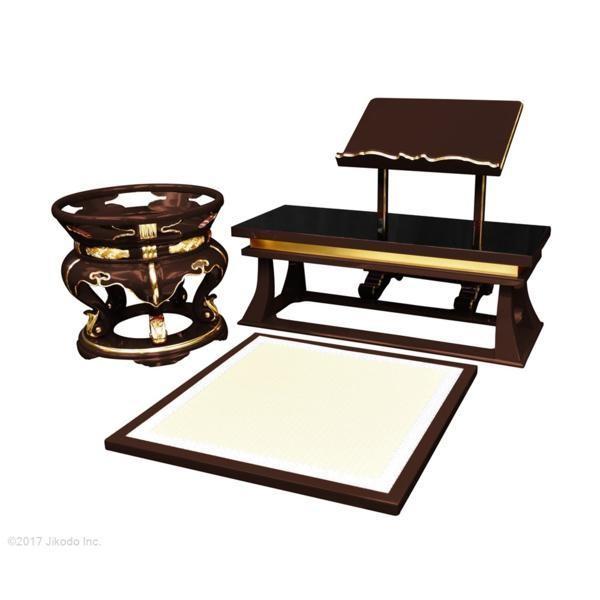 寺院仏具】朱塗り 内陣用 礼盤セット 登高座(密壇)4点一組 安心 寺院仏具】朱塗り 内陣用 礼盤セット 登高座(密壇)4点一組 安心