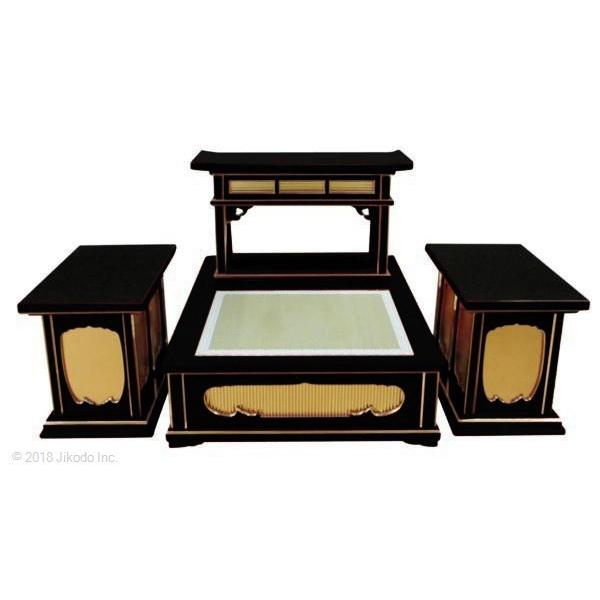 寺院仏具】潤み塗り 礼盤式登高座セット 導師机付 安心の国内 寺院仏具】潤み塗り 礼盤式登高座セット 導師机付 安心の国内