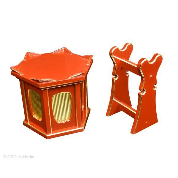寺院仏具】黒塗り 椅子式用1.5尺の背高木魚台(ケイス台)と背 寺院仏具】黒塗り 椅子式用1.5尺の背高木魚台(ケイス台)と背