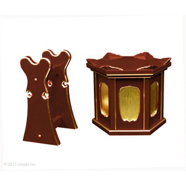 寺院仏具】朱塗り 椅子式用1.5尺の背高木魚台(ケイス台)と背 寺院仏具】朱塗り 椅子式用1.5尺の背高木魚台(ケイス台)と背