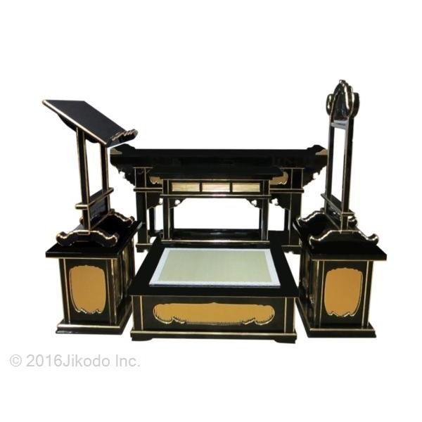 寺院仏具】朱塗り 登高座7点セット 前机5尺 安心の国内自社工場製作品