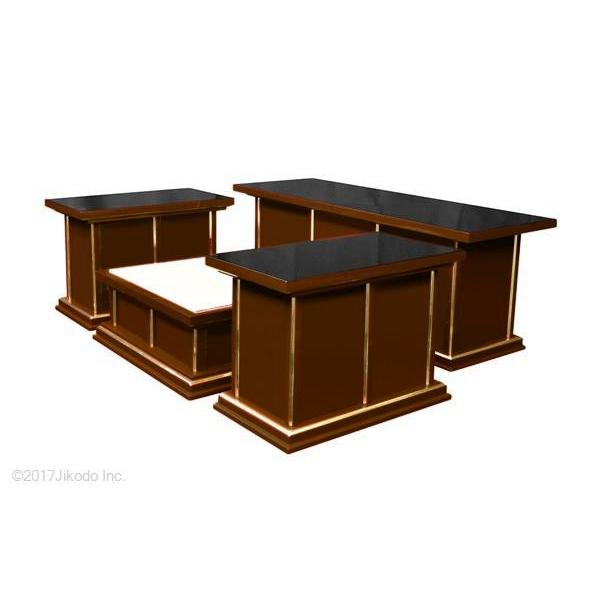 寺院仏具】潤み塗り 新型一重密壇(登高座)4点セット 国内自社 寺院仏具】潤み塗り 新型一重密壇(登高座)4点セット 国内自社