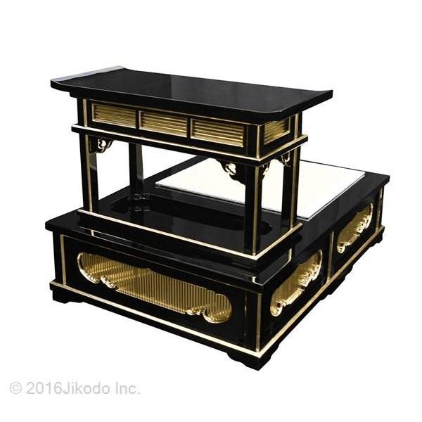 寺院仏具】黒塗り 導師机と礼盤セット 安心の国内自社工場製作品 寺院仏具】黒塗り 導師机と礼盤セット 安心の国内自社工場製作品