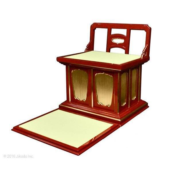 寺院仏具】潤み塗り 高級幅広の椅子式礼盤と足元畳セット、幅68 寺院仏具】潤み塗り 高級幅広の椅子式礼盤と足元畳セット、幅68