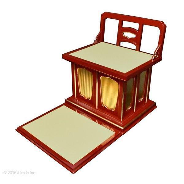 寺院仏具】潤み塗り 高級幅広の椅子式礼盤と足元畳セット、幅68 寺院仏具】潤み塗り 高級幅広の椅子式礼盤と足元畳セット、幅68