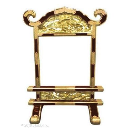 寺院仏具】潤み塗り 磬台(ケイ台) 金具付き 柱内幅1.1尺 自社工場製作 
