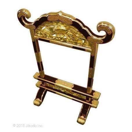 寺院仏具】潤み塗り 磬台(ケイ台) 金具付き 柱内幅1.1尺 自社 寺院仏具】潤み塗り 磬台(ケイ台) 金具付き 柱内幅1.1尺 自社