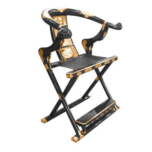 寺院仏具】黒塗り 国産品 日本製曲禄(曲録)幅71センチ 金具 寺院仏具】黒塗り 国産品 日本製曲禄(曲録)幅71センチ 金具