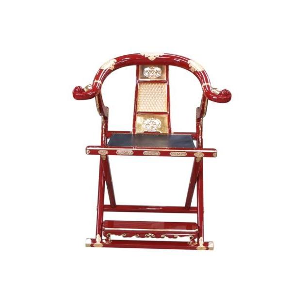 寺院仏具】朱塗り 国産品 日本製曲禄(曲録)幅71センチ 金具 寺院仏具】朱塗り 国産品 日本製曲禄(曲録)幅71センチ 金具