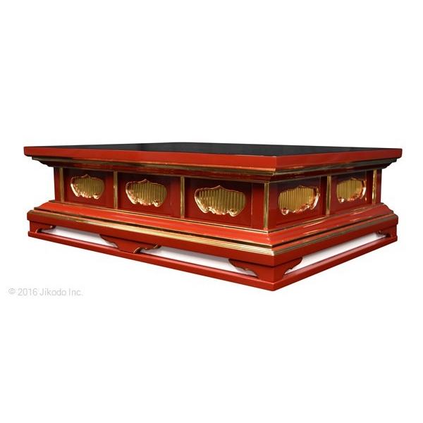 寺院仏具】朱塗り 厨子台・須弥壇 幅約90センチ 安心の自社工場 寺院仏具】朱塗り 厨子台・須弥壇 幅約90センチ 安心の自社工場