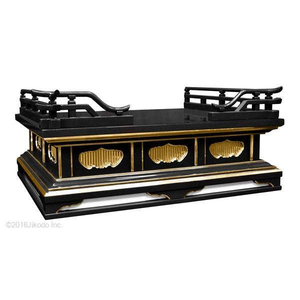 寺院仏具】黒塗り 高欄付き厨子台・須弥壇 幅約90センチ 安心の 寺院仏具】黒塗り 高欄付き厨子台・須弥壇 幅約90センチ 安心の