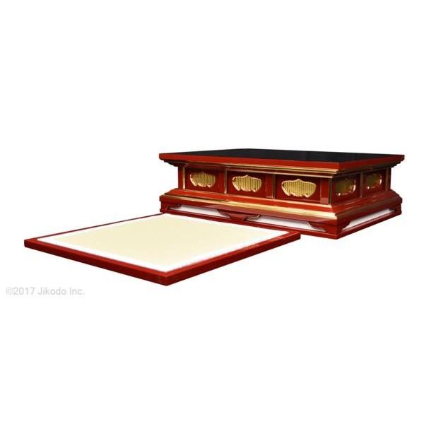 寺院仏具】朱塗り 座用登高座(密壇)2点セット 幅90センチ 安心の 寺院仏具】朱塗り 座用登高座(密壇)2点セット 幅90センチ 安心の
