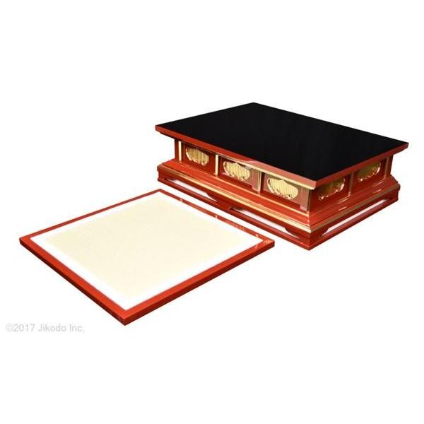 寺院仏具】朱塗り 座用登高座(密壇)2点セット 幅90センチ 安心の 寺院仏具】朱塗り 座用登高座(密壇)2点セット 幅90センチ 安心の