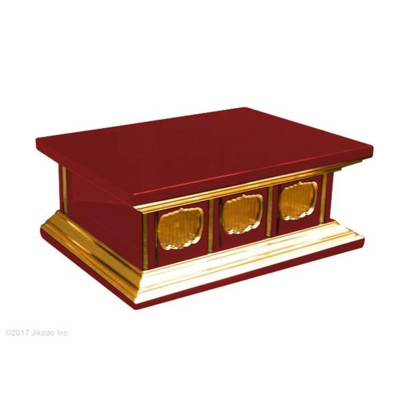 寺院仏具】朱塗り 厨子台・須弥壇として 幅約75センチ 国内自社 寺院仏具】朱塗り 厨子台・須弥壇として 幅約75センチ 国内自社