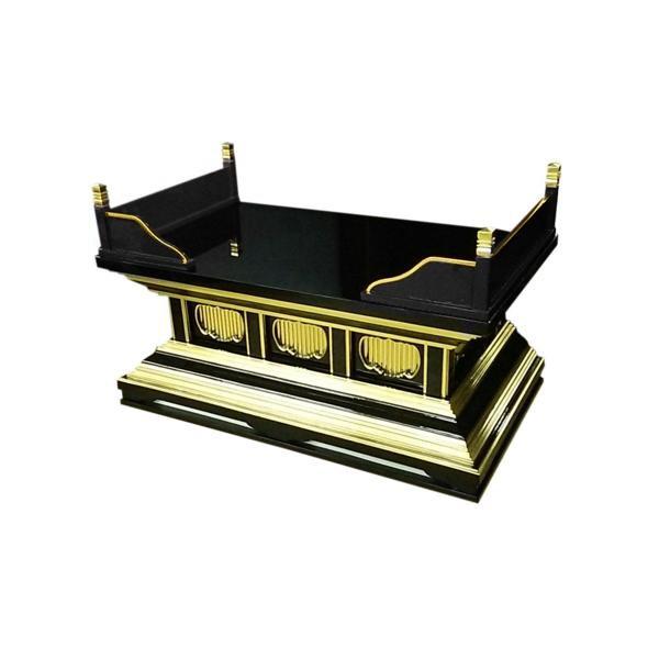 寺院仏具】黒塗り 小型須弥壇 幅約60センチ 高欄付 国内自社工場 寺院仏具】黒塗り 小型須弥壇 幅約60センチ 高欄付 国内自社工場
