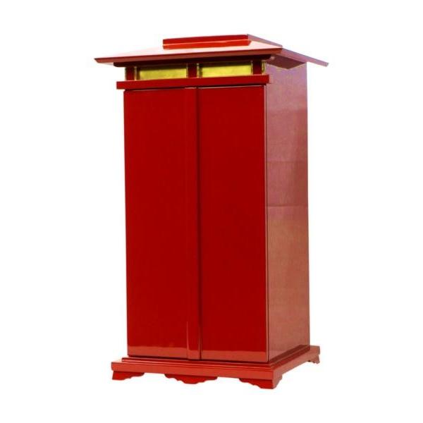 寺院仏具】当社オリジナル角型春日厨子 朱塗り 高さ75センチ 寺院仏具】当社オリジナル角型春日厨子 朱塗り 高さ75センチ