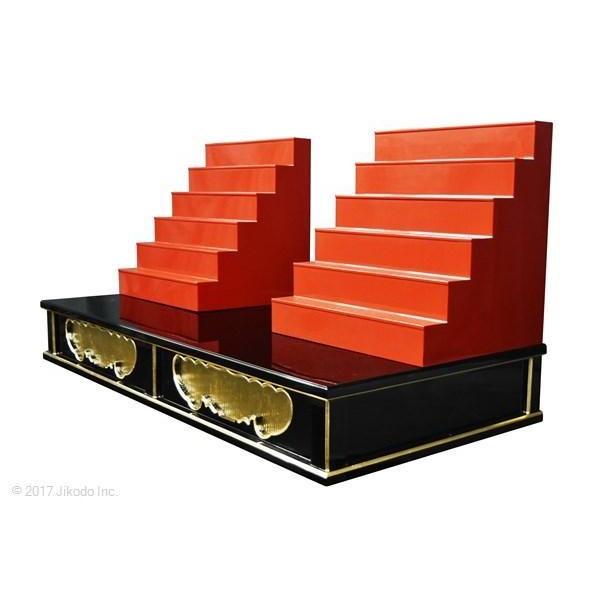 寺院仏具】朱塗り 位牌壇フルセット 厨子・厨子台付 雛壇にも 寺院仏具】朱塗り 位牌壇フルセット 厨子・厨子台付 雛壇にも