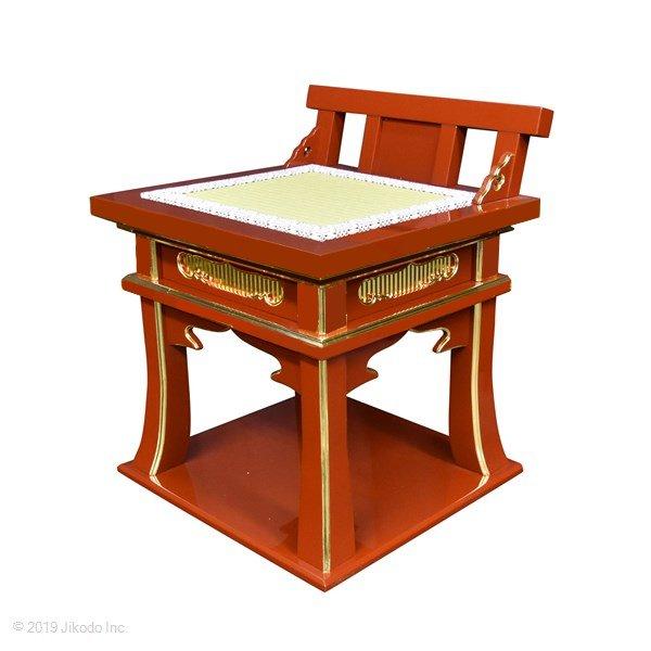 寺院仏具】黒塗り 高級背高導師机用椅子 金具なしタイプ 幅48 寺院仏具】黒塗り 高級背高導師机用椅子 金具なしタイプ 幅48