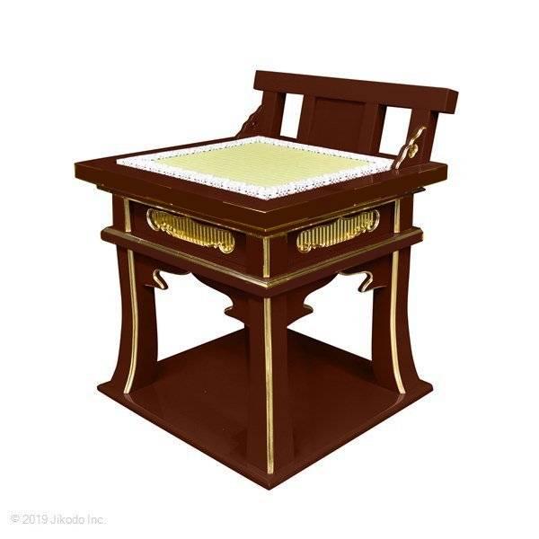 寺院仏具】黒塗り 高級背高導師机用椅子 金具なしタイプ 幅48 寺院仏具】黒塗り 高級背高導師机用椅子 金具なしタイプ 幅48