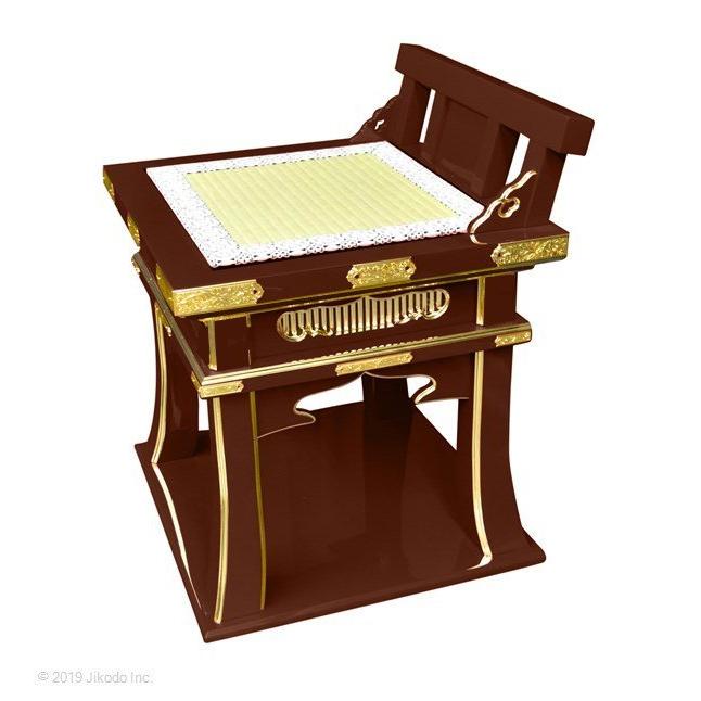 寺院仏具】潤み塗り 高級背高導師机用椅子 金具付きタイプ 幅48 寺院仏具】潤み塗り 高級背高導師机用椅子 金具付きタイプ 幅48