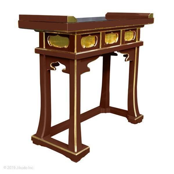 寺院仏具】朱塗り 高級背高導師机 引出し付き 金具なしタイプ 幅 寺院仏具】朱塗り 高級背高導師机 引出し付き 金具なしタイプ 幅