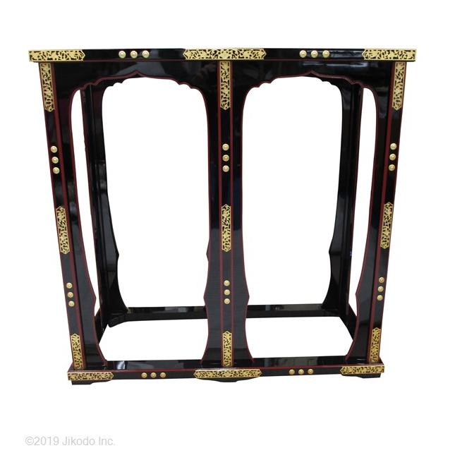 寺院仏具】黒塗り 散華机(別上品)透かし金具付き 幅84センチ 寺院仏具】黒塗り 散華机(別上品)透かし金具付き 幅84センチ