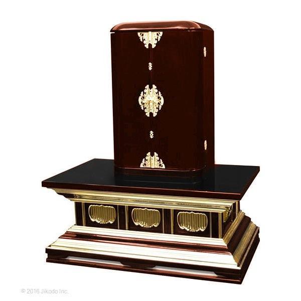 受注生産品】黒塗り 高さ60センチ 丸型厨子・厨子用須弥壇セット 受注生産品】黒塗り 高さ60センチ 丸型厨子・厨子用須弥壇セット