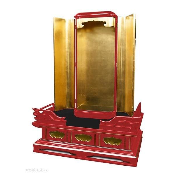 受注生産品】朱塗り 高さ100センチ 丸型厨子・高覧付き厨子台 受注生産品】朱塗り 高さ100センチ 丸型厨子・高覧付き厨子台