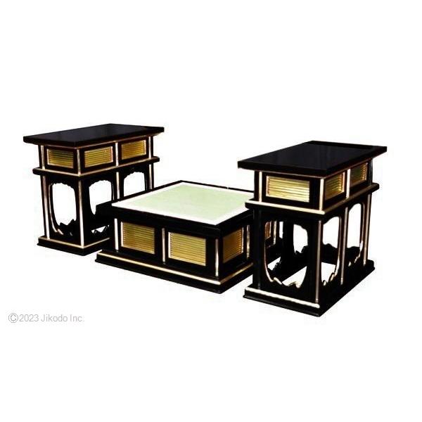 寺院仏具】潤み塗り 鎌倉型脇机・礼盤セット(机幅60x高さ51x奥 寺院仏具】潤み塗り 鎌倉型脇机・礼盤セット(机幅60x高さ51x奥