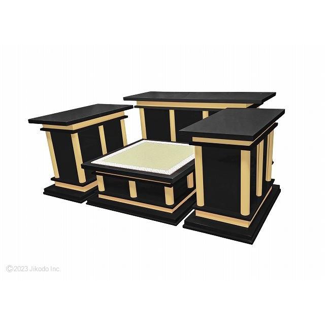 寺院仏具】朱塗り 慈光型の3.5尺密壇(登高座)4点セット サイズ 寺院仏具】朱塗り 慈光型の3.5尺密壇(登高座)4点セット サイズ