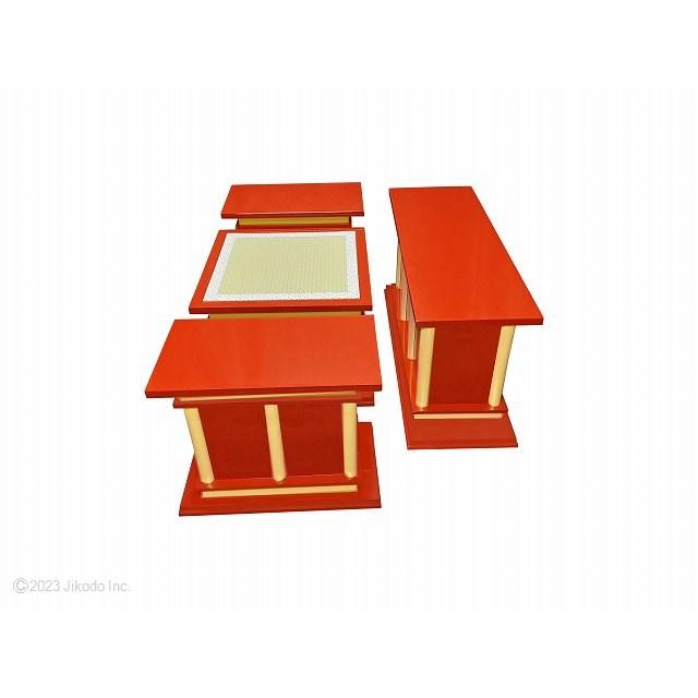 寺院仏具】黒塗り 慈光型の椅子式3.5尺密壇(登高座)4点セット 寺院仏具】黒塗り 慈光型の椅子式3.5尺密壇(登高座)4点セット