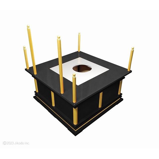 寺院仏具】黒塗り 慈光型の護摩壇3.5尺 壇のみ(天板に60cm角 寺院仏具】黒塗り 慈光型の護摩壇3.5尺 壇のみ(天板に60cm角