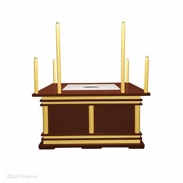 寺院仏具】黒塗り 慈光型の護摩壇3.5尺 壇のみ(天板に60cm角 寺院仏具】黒塗り 慈光型の護摩壇3.5尺 壇のみ(天板に60cm角