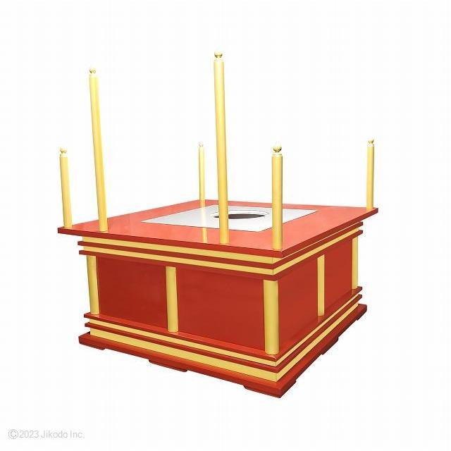 寺院仏具】潤み塗り 慈光型の護摩壇3.5尺 壇のみ(天板に60cm角 寺院仏具】潤み塗り 慈光型の護摩壇3.5尺 壇のみ(天板に60cm角