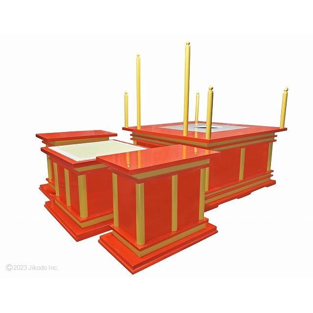 寺院仏具】黒塗り 慈光型の椅子式護摩壇3.5尺セット(天板に60cm 寺院仏具】黒塗り 慈光型の椅子式護摩壇3.5尺セット(天板に60cm