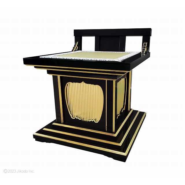 寺院仏具】黒塗り 背もたれ付 ご導師様用高級礼盤(椅子式) 360度 寺院仏具】黒塗り 背もたれ付 ご導師様用高級礼盤(椅子式) 360度