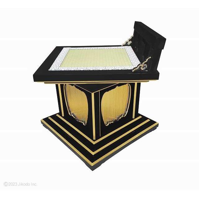 寺院仏具】黒塗り 背もたれ付 ご導師様用高級礼盤(椅子式) 360度 寺院仏具】黒塗り 背もたれ付 ご導師様用高級礼盤(椅子式) 360度