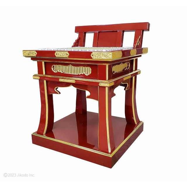 寺院仏具】潤み塗り 高級背高導師机用椅子(椅子ごと回る回転台 寺院仏具】潤み塗り 高級背高導師机用椅子(椅子ごと回る回転台