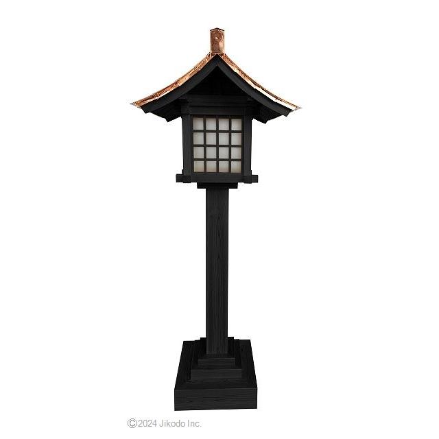 神具】潤み色 桧製の置き型神前灯篭(室外用) 高さ1.5m大型灯籠 神具】潤み色 桧製の置き型神前灯篭(室外用) 高さ1.5m大型灯籠